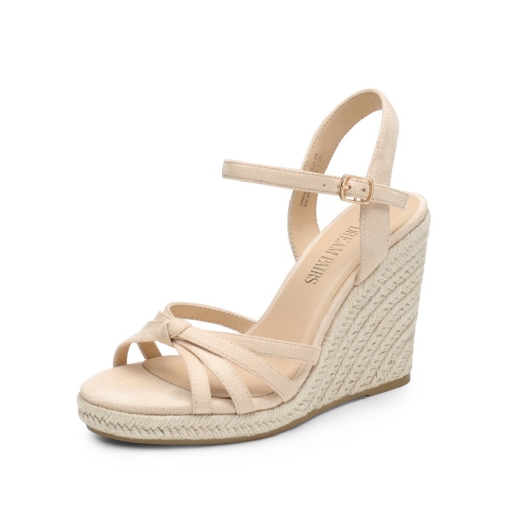 DREAM PAIRS Espadrille Strappy Wedge Sandals